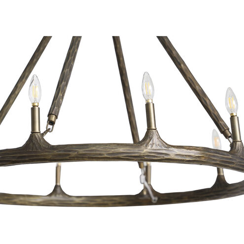 Wolfgang 12 Light Brown Chandelier Ceiling Light, Large